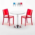Weiß Rund Tisch und 2 Stühle Farbiges Polypropylen-Innenmastenset Grand Soleil B-Side Spectre Sales