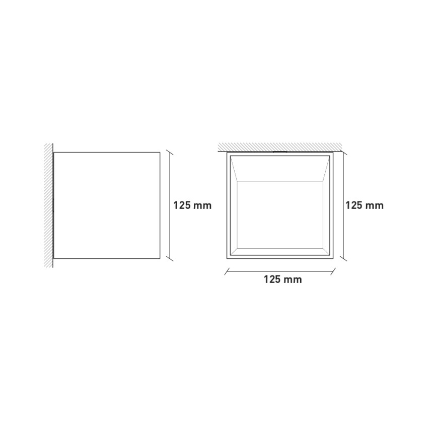 Lámpara de pared aplique cubo pared luz de techo diseño moderno Cromia 