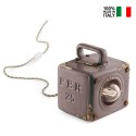 Handbemalte Tischlampe im Vintage-Design, aus Eisen und Keramik, Industrial TA Katalog