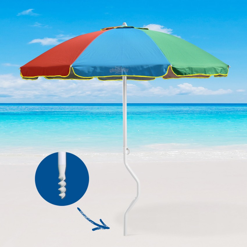Sonnen Strandschirm Girafacile uv -Schutz 220 cm Angeln Apollo 