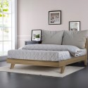 Cama de matrimonio 160 x 200 cm diseño moderno con somier y cojín Rust King Coste