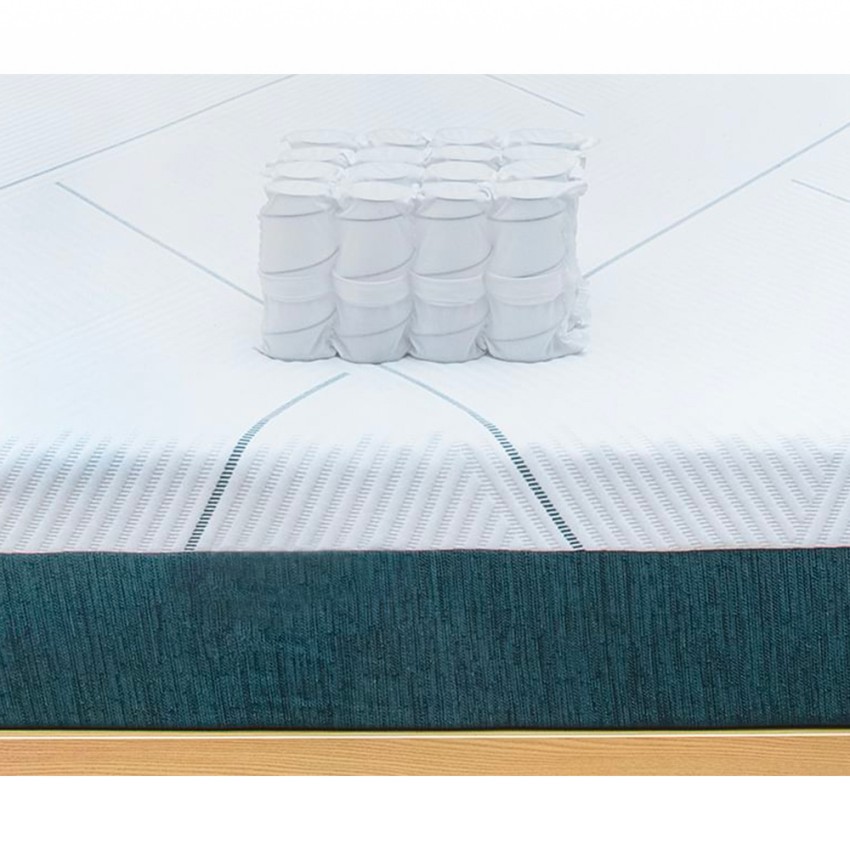 Matelas une place et demi à mémoire de forme ressorts ensachés 25cm 120x190cmIbrido Veradea Caractéristiques