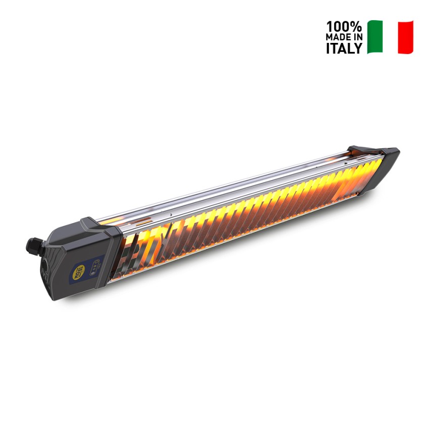 Stufetta Infrarossi Riscaldatore Interno Esterno Telecomando Spina Schuko Iris 1800W Saldi