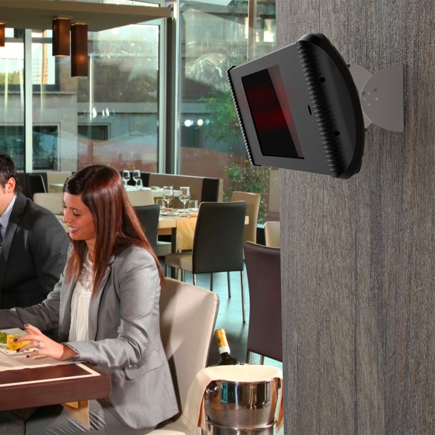 Calentador infrarrojo regulable de interior y exterior con mando a distancia Aaren D Stock