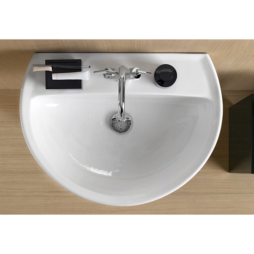 Lavabo suspendu salle de bain 55 cm céramique sanitaire Geberit Colibrì Offre