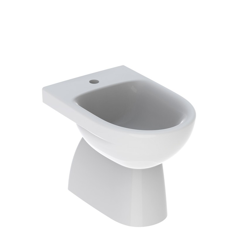 Bidet en céramique au sol sanitaires salle de bain fixation cachée Geberit Selnova Promotion