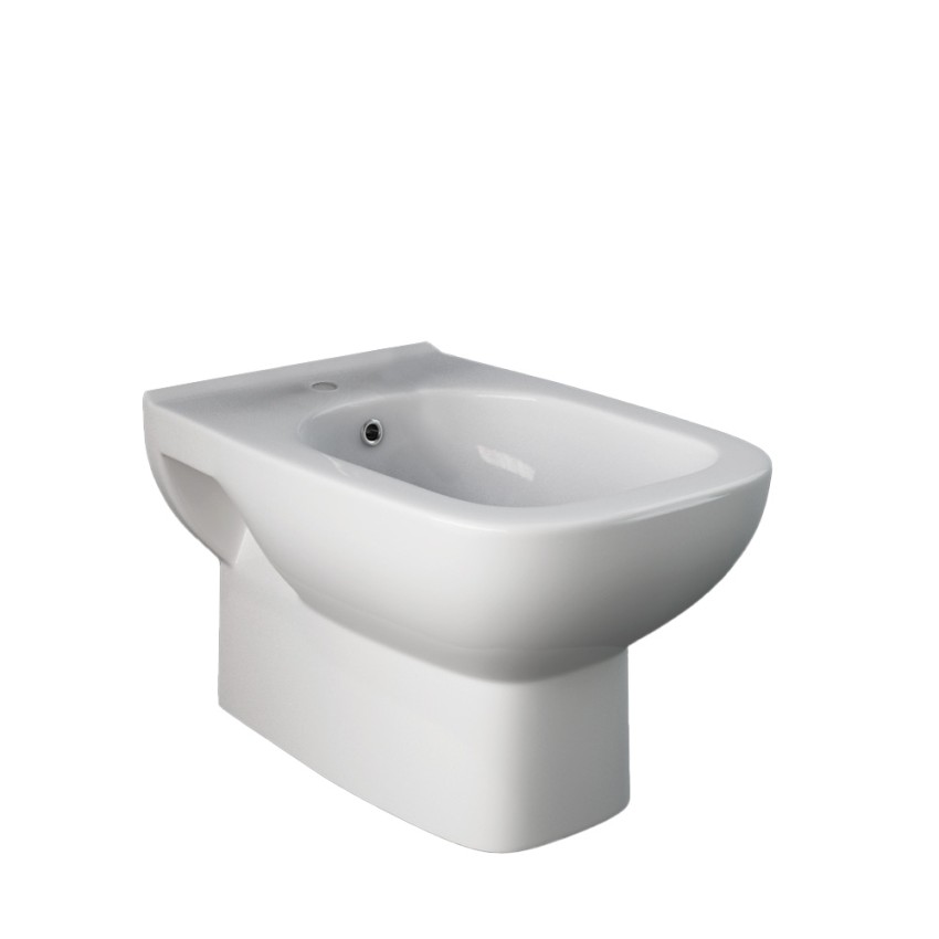 Bidet suspendu en céramique mono-trou salle de bain sanitaire River Promotion