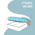 Cama y media contenedor francesa 140x200 símil piel Focus F 