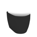 Cuvette de toilette au ras du mur noire drain mur plancher sanitaire sans rebord Strong Promotion