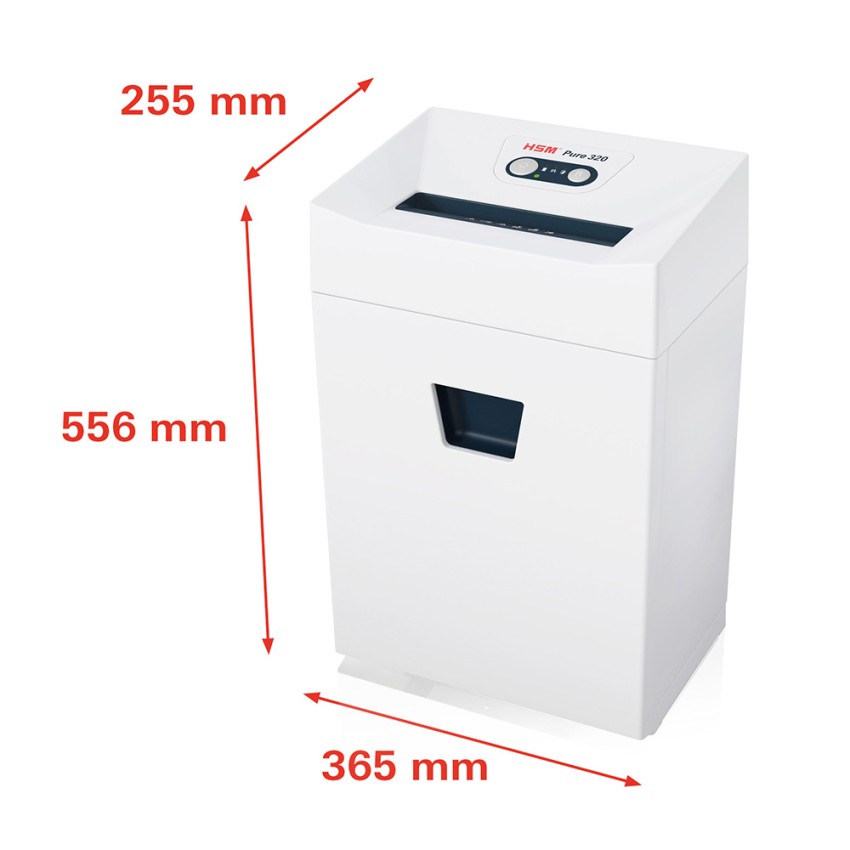 Destructora de documentos de oficina 8-9 hojas 3,9 x 30 mm Pure 320 HSM Modelo
