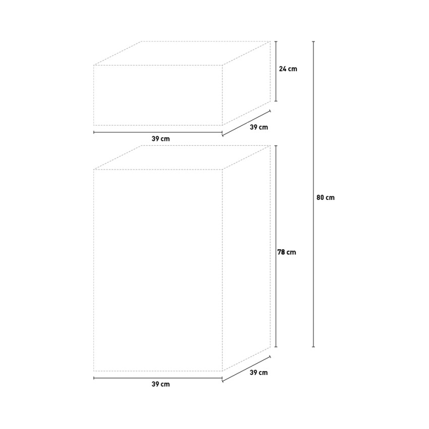 Mong Schrank mit Waschbecken 1 Tür aus Waschharz 40x40cm Katalog