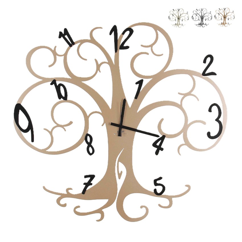 Reloj de pared hecho a mano Árbol de la Vida Grande 80x75cm Ceart Promoción