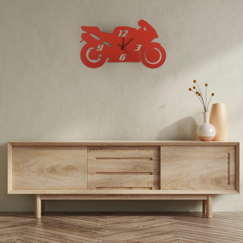 Reloj de pared hecho a mano salón habitación de niños Moto Ceart Oferta