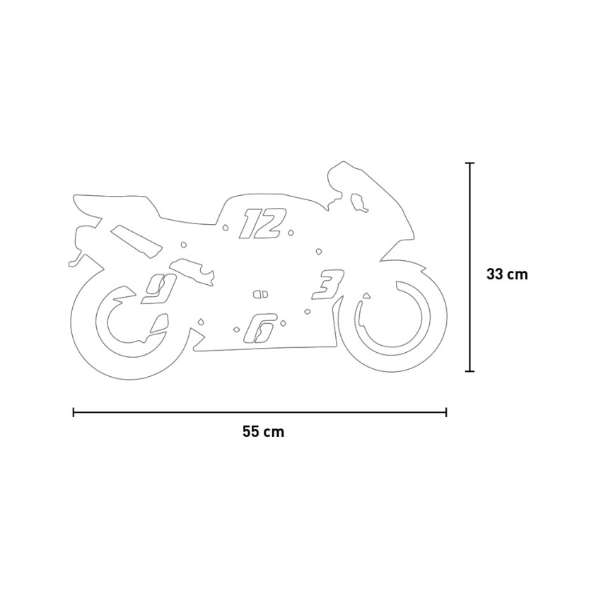 Reloj de pared hecho a mano salón habitación de niños Moto Ceart Elección