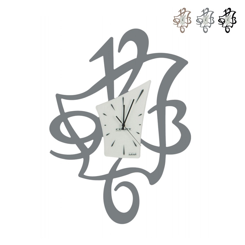 Reloj decorativo moderno de pared de cristal y metal Alfred Ceart Venta