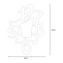Reloj decorativo moderno de pared de cristal y metal Alfred Ceart Medidas