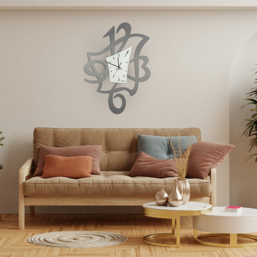 Reloj decorativo moderno de pared de cristal y metal Alfred Ceart Rebajas