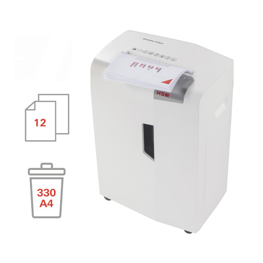 Destructora de documentos de oficina 12 hojas 2x15mm X12pro Shredstar HSM Promoción
