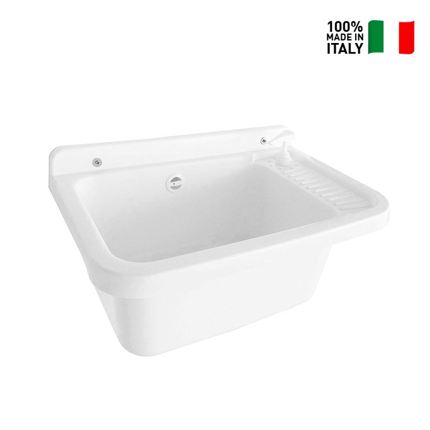 Lave-mains mural extérieur avec cuve à linge et distributeur de savon Gart 50 Vente