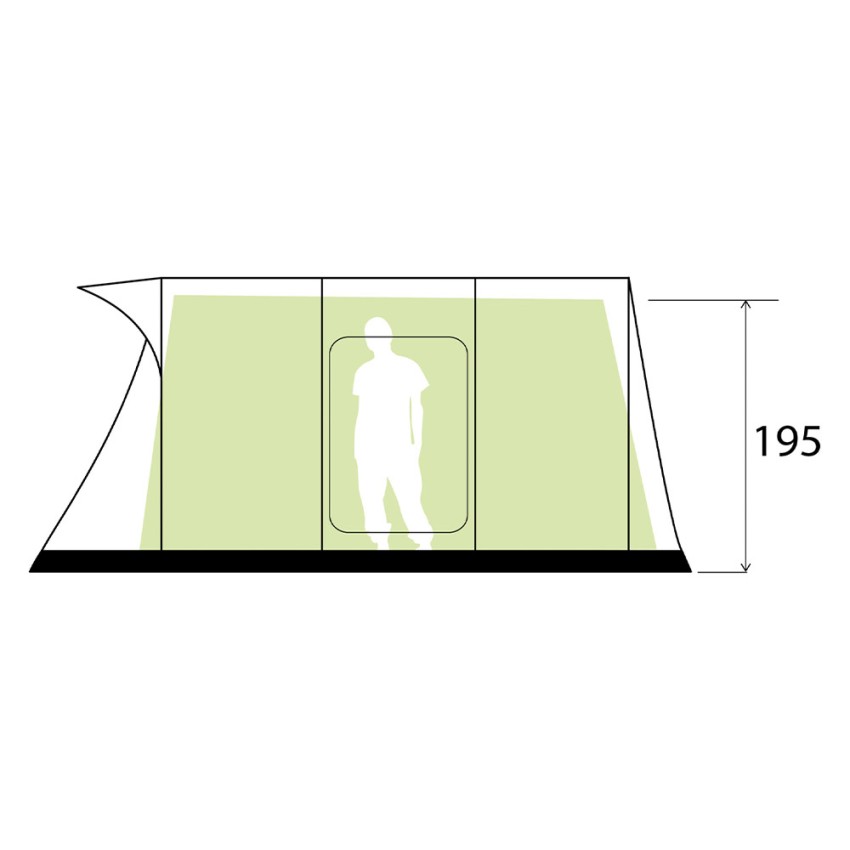 Tente de camping gonflable 310x510 pour famille 4 personnes Pure 4 Brunner Modèle