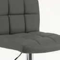 Tabouret de bar cuisine fixe pivotant réglable dossier repose-pied Atlanta 