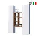 Sistema suspendido de pared blanco 2 armarios 6 estantes Gemy WH Venta