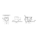 Cuvette de toilette de salle de bain dos au mur avec siège de toilette Mia Round VitrA Offre