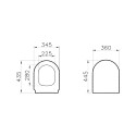 Cuvette de toilette de salle de bain dos au mur avec siège de toilette Mia Round VitrA Remises