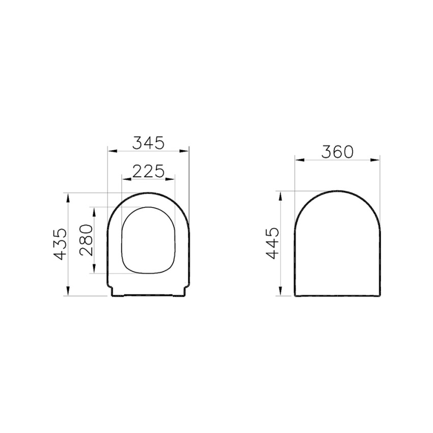 Cuvette de toilette de salle de bain dos au mur avec siège de toilette Mia Round VitrA Remises