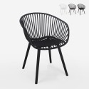 Sedia moderna con braccioli per sala da pranzo cucina giardino Philis Offerta