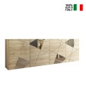 Moderne Anrichte Holz Eiche 241cm mit 4 Spiegeltüren Vittoria RS L Verkauf
