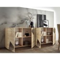 Aparador moderno de roble con espejos y 4 puertas Vittoria RS L, 241cm. Descueto