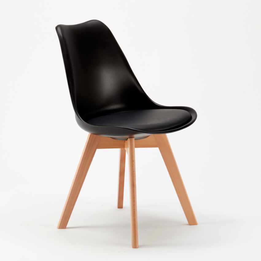 Schwarz Quadratisch Tisch und 2 Stühle Farbiges Polypropylen-Innenmastenset Nordica Mojito 