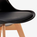 Schwarz Quadratisch Tisch und 2 Stühle Farbiges Polypropylen-Innenmastenset Nordica Mojito 