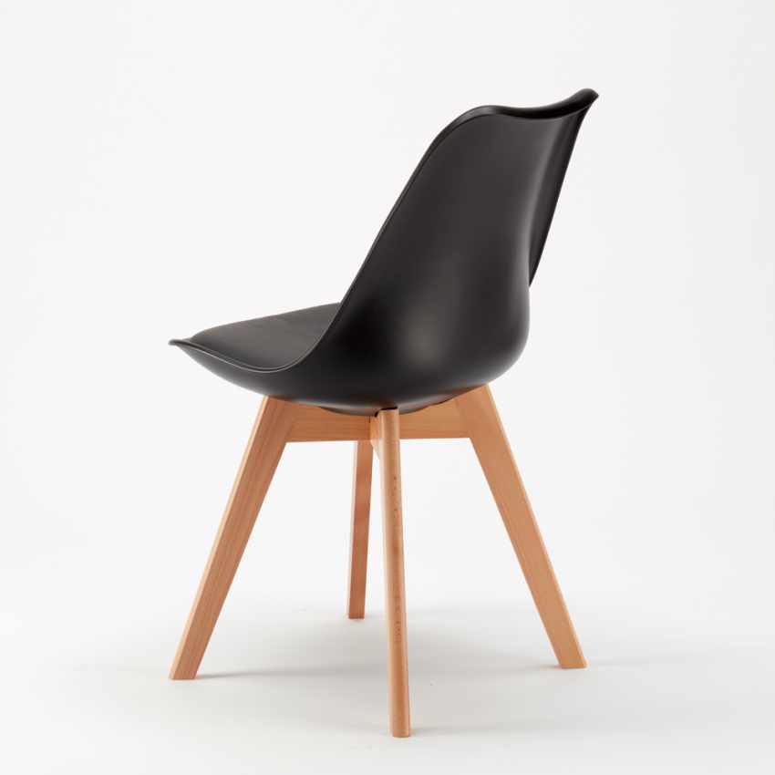Schwarz Quadratisch Tisch und 2 Stühle Farbiges Polypropylen-Innenmastenset Nordica Mojito 