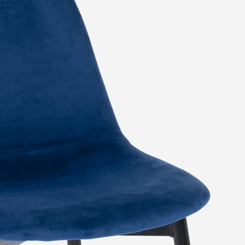 Silla de restaurante de cocina de comedor en terciopelo de diseño moderno Lozan 
