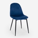 Silla de restaurante de cocina de comedor en terciopelo de diseño moderno Lozan Modelo