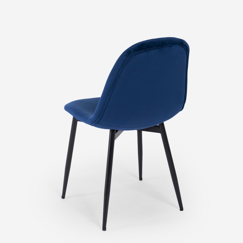 Silla de restaurante de cocina de comedor en terciopelo de diseño moderno Lozan Coste