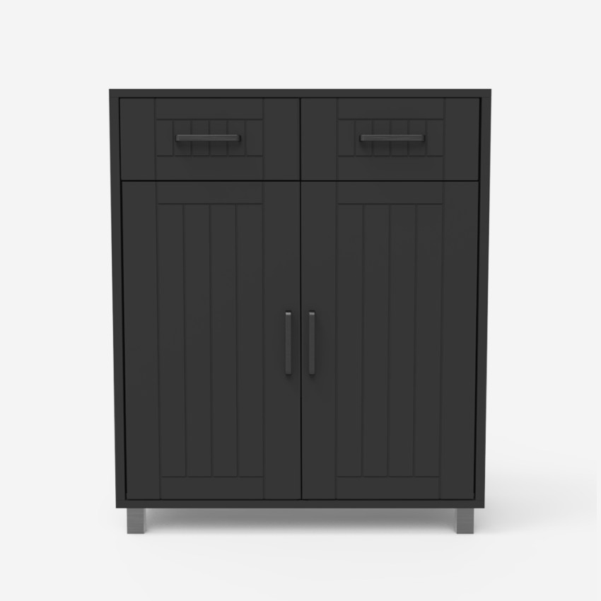 Mueble de baño multiusos moderno 2 puertas 2 cajones 60 cm Takari Coste