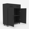 Moderner Mehrzweck Badezimmer Schrank 2 Türen 2 Schubladen 60 cm Takari 