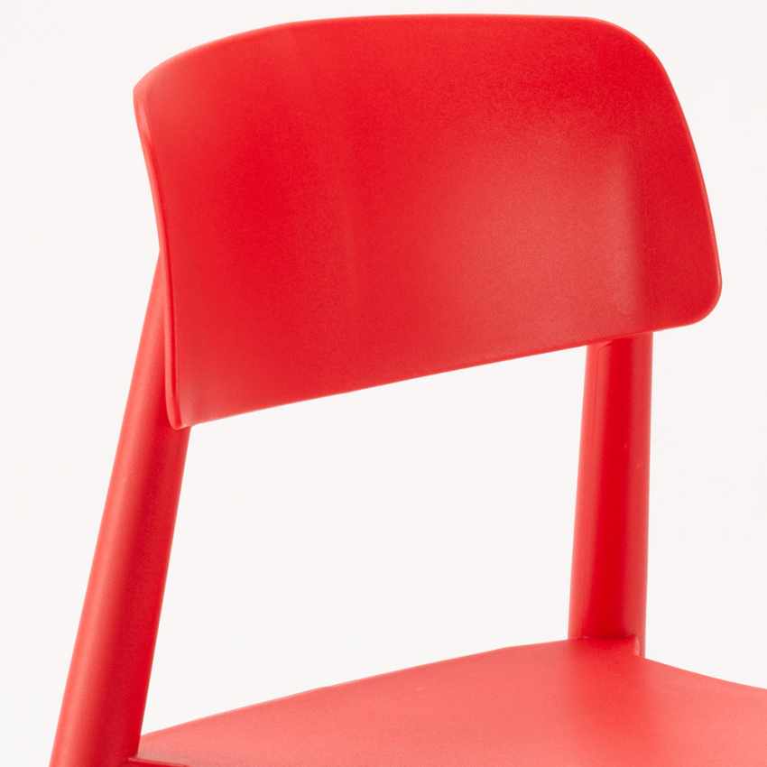Weiß Quadratisch Tisch und 2 Stühle Farbiges Polypropylen-Innenmastenset Barcellona Cocktail 
