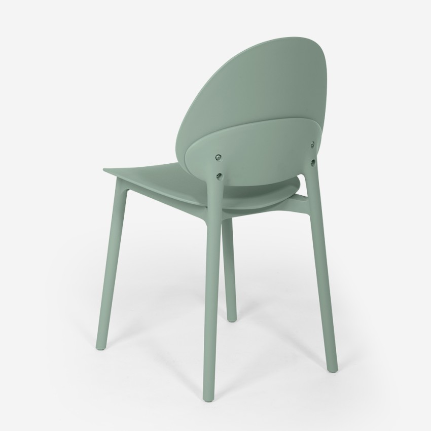 Silla moderna de polipropileno para cocina exterior comedor Gladys 