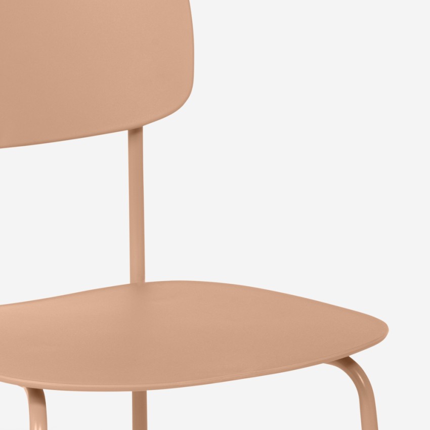 Silla de comedor de polipropileno y metal cocina diseño moderno Josy 