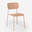 Silla de comedor de polipropileno y metal cocina diseño moderno Josy Coste