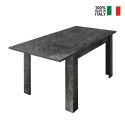 Mesa de comedor extensible efecto mármol 90x137-185cm moderna Auris Descueto