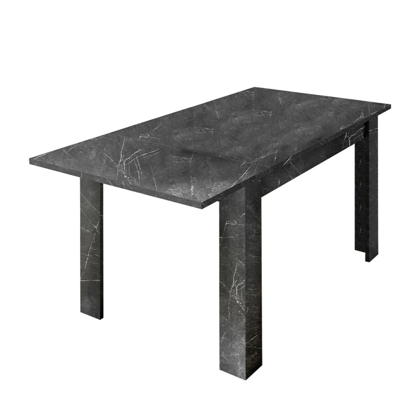 Mesa de comedor extensible efecto mármol 90x137-185cm moderna Auris Stock