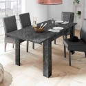 Mesa de comedor extensible efecto mármol 90x137-185cm moderna Auris Oferta