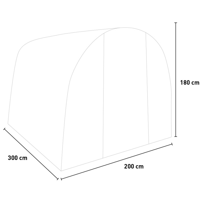 Garten-Gewächshaus 200x300xh180cm PVC Tunnel Blumen Pflanzenbeet Sales