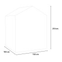 Balkongewächshaus für Pflanzen und Blumen 153x153xh210cm PVC Stahl Mimosa M Angebot