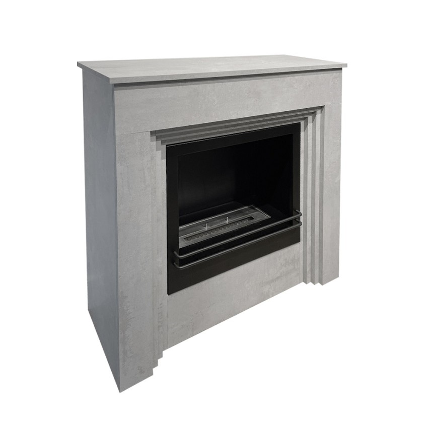 Bioethanol-Kaminsäule 96x35x96h mit modernem Rahmen-Design Bellini 